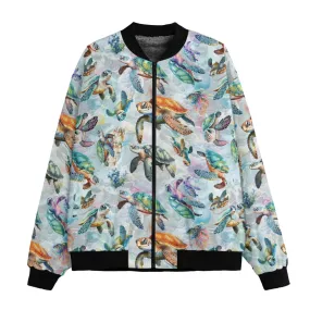 10 Animal Designs Polyester Fleece Bomber Jacket / Zipper Closure