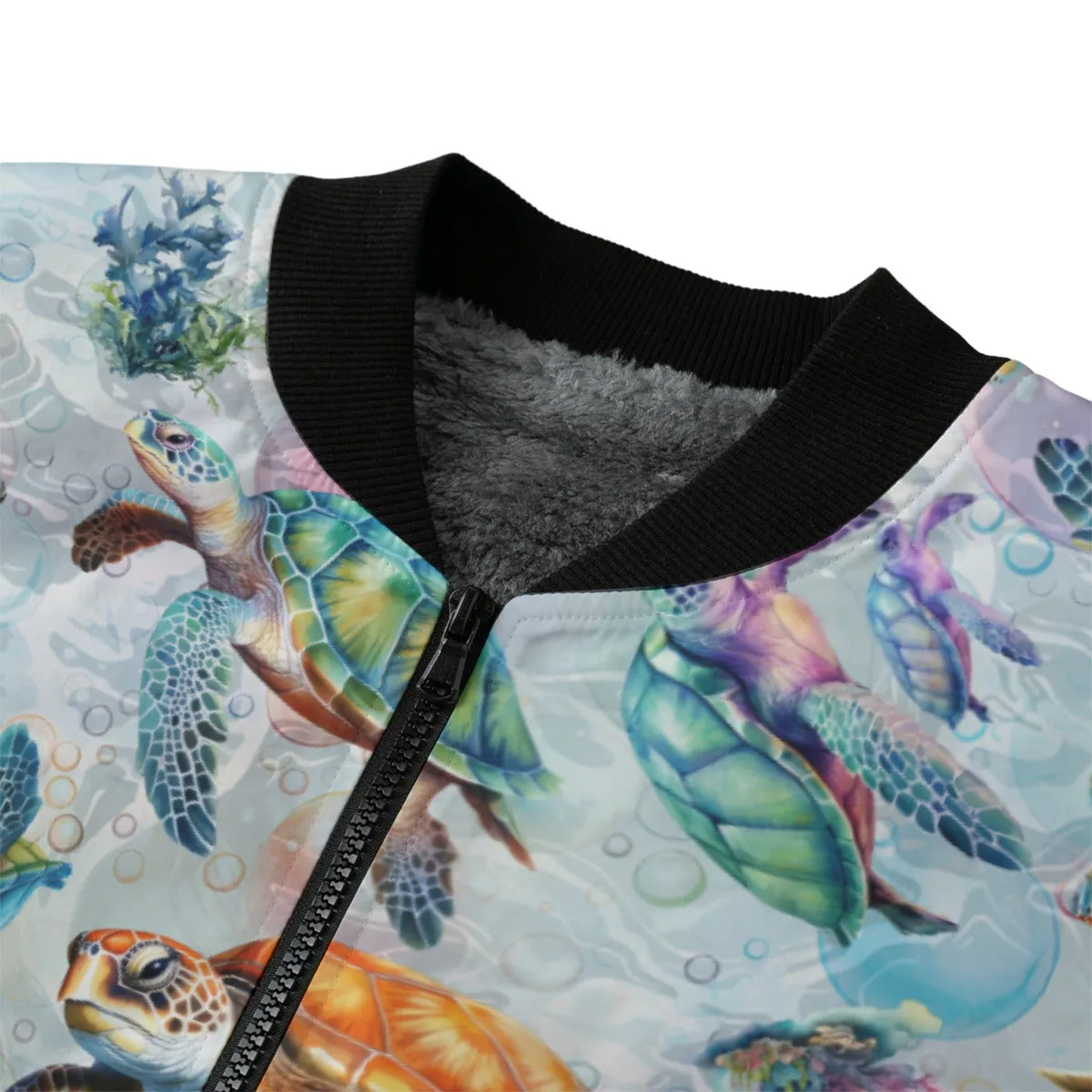 10 Animal Designs Polyester Fleece Bomber Jacket / Zipper Closure