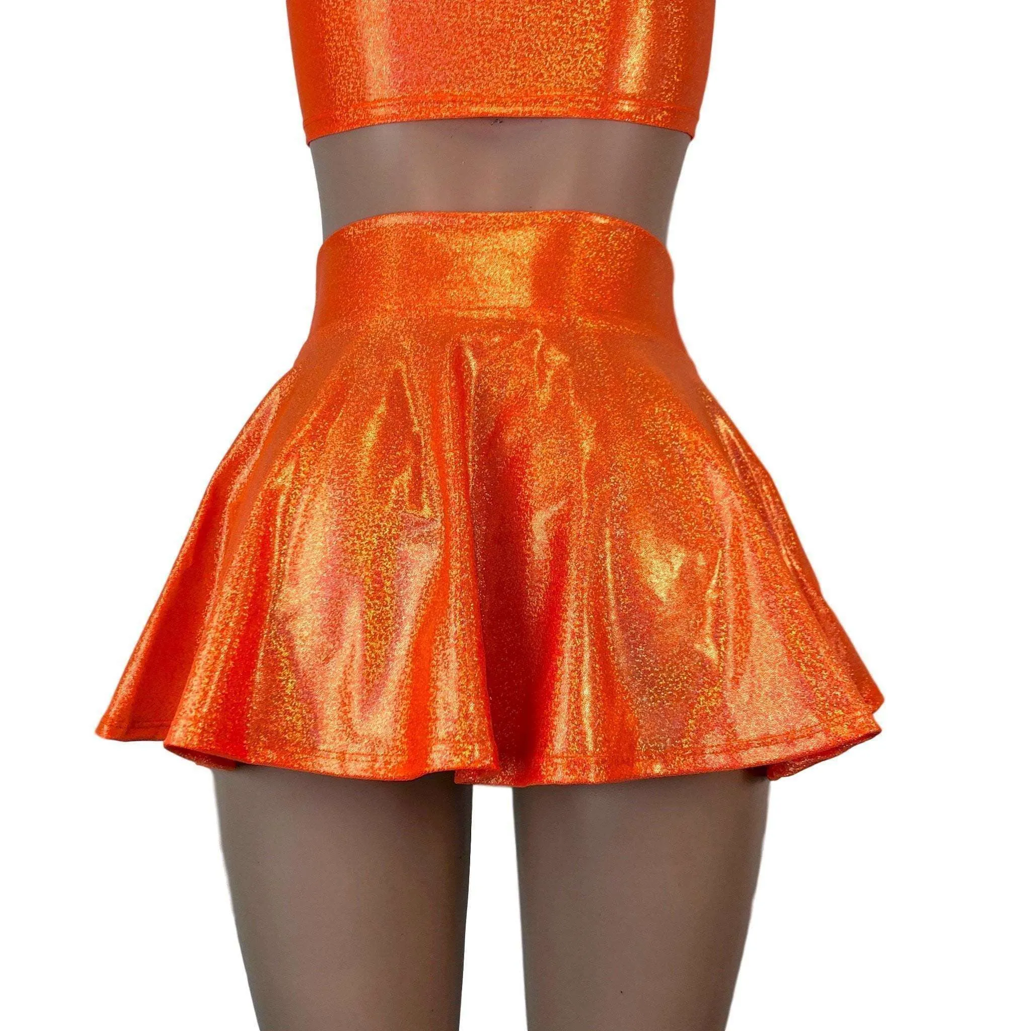13" Skater Skirt - Orange Sparkle