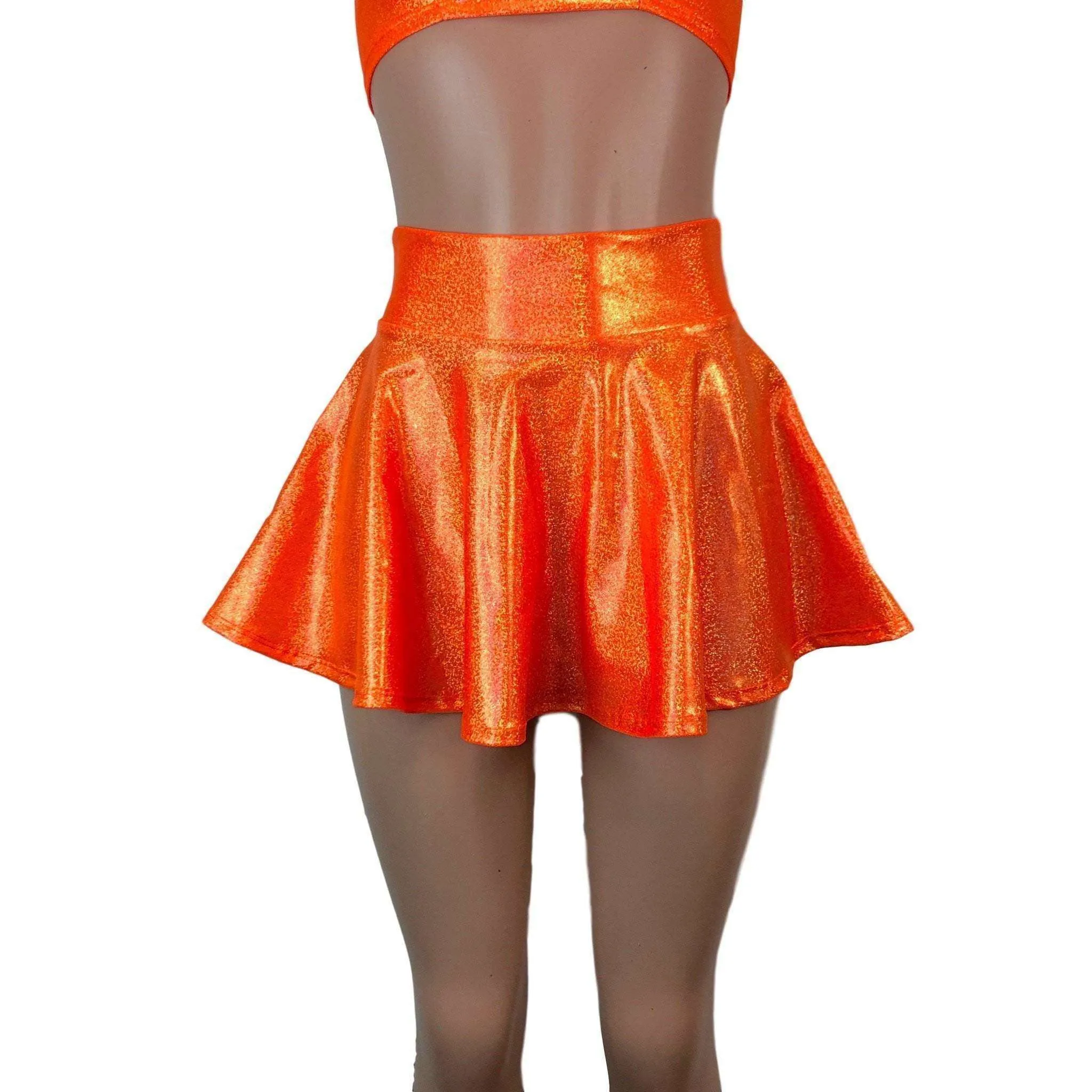 13" Skater Skirt - Orange Sparkle