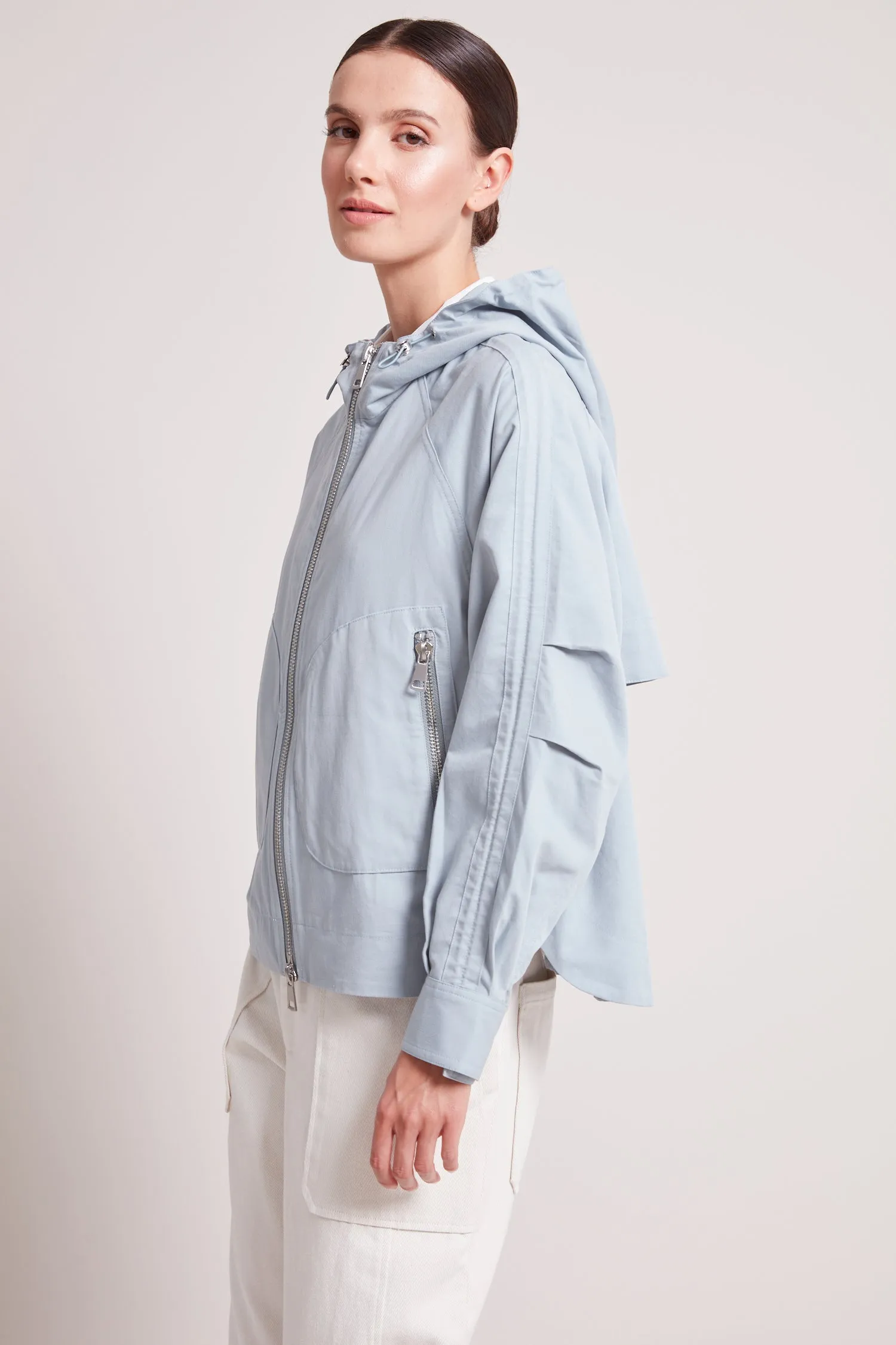'Adroit Atelier' Talia Hooded Raglan Jacket