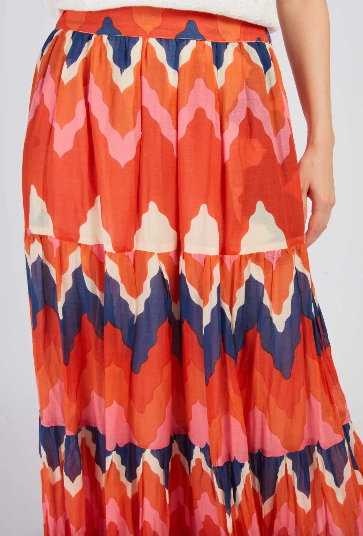 AJACCIO printed long skirt