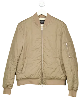 AllSaints Beige Drake Bomber Jacket UK M