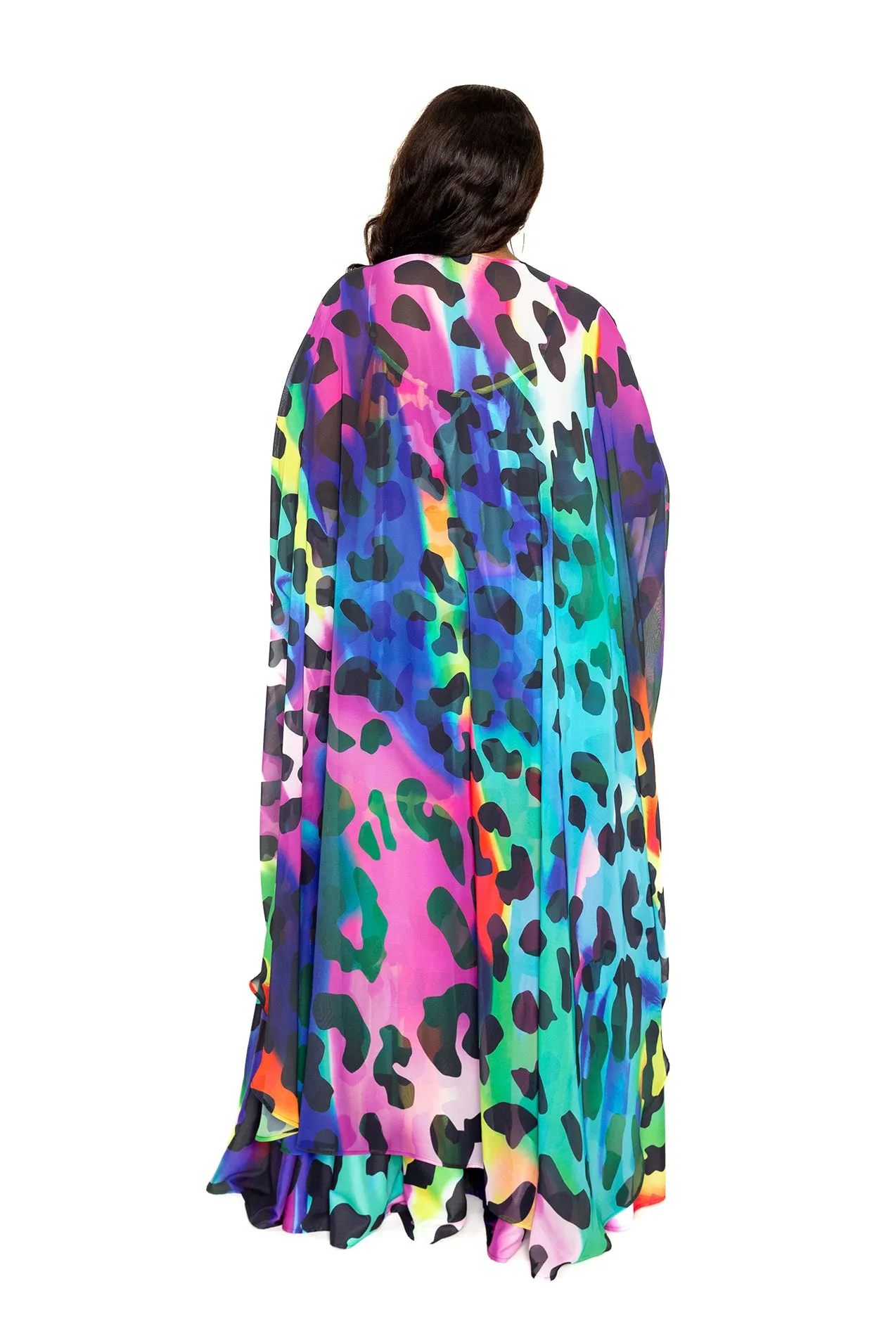 Animal Print Robe with Wrist Band
