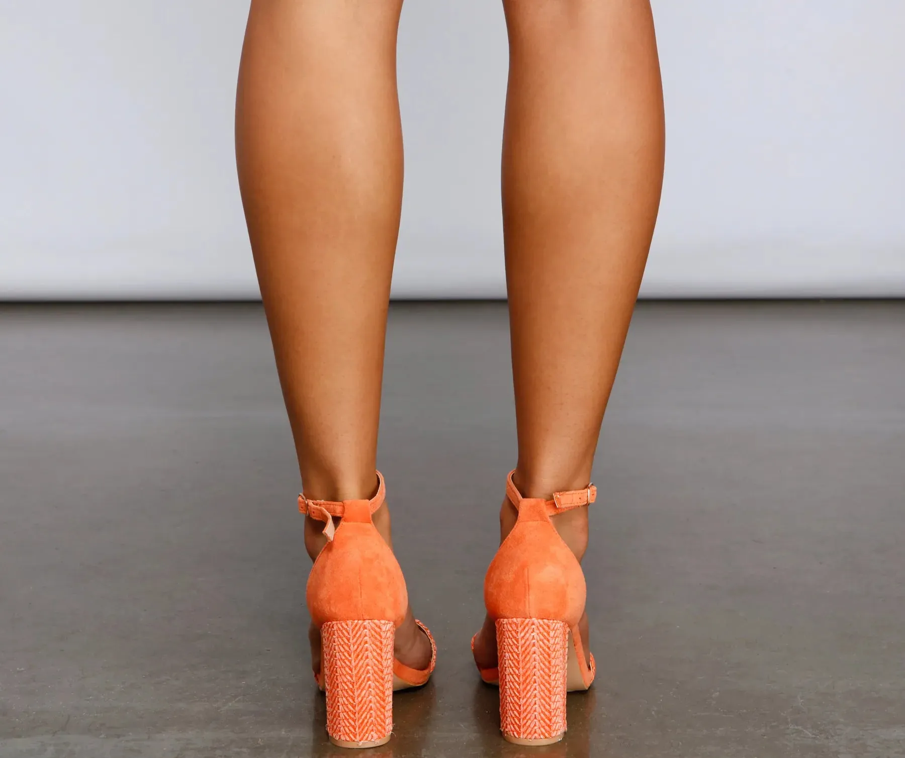 Around The Block Straw Block Heels