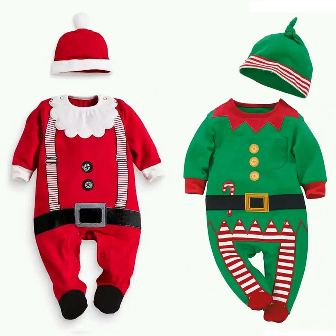 Baby Romper Baby Christmas Costume -  Santa Romper