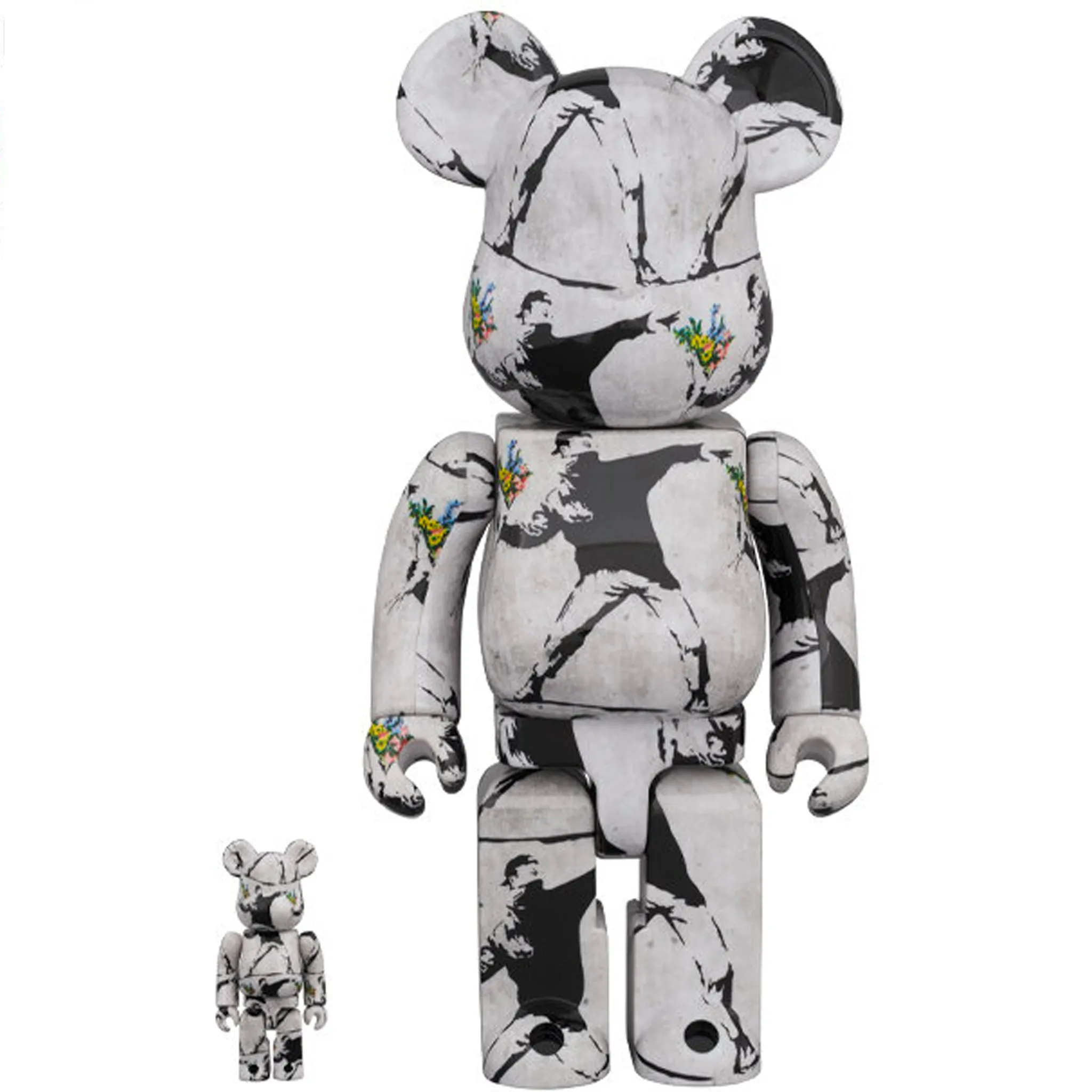 Be@rbrick x Brandalism - Banksy Flower Bomber 100%   400%