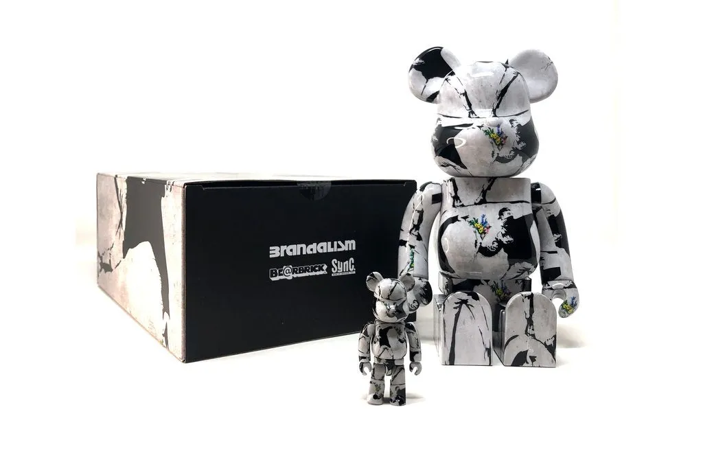Be@rbrick x Brandalism - Banksy Flower Bomber 100%   400%