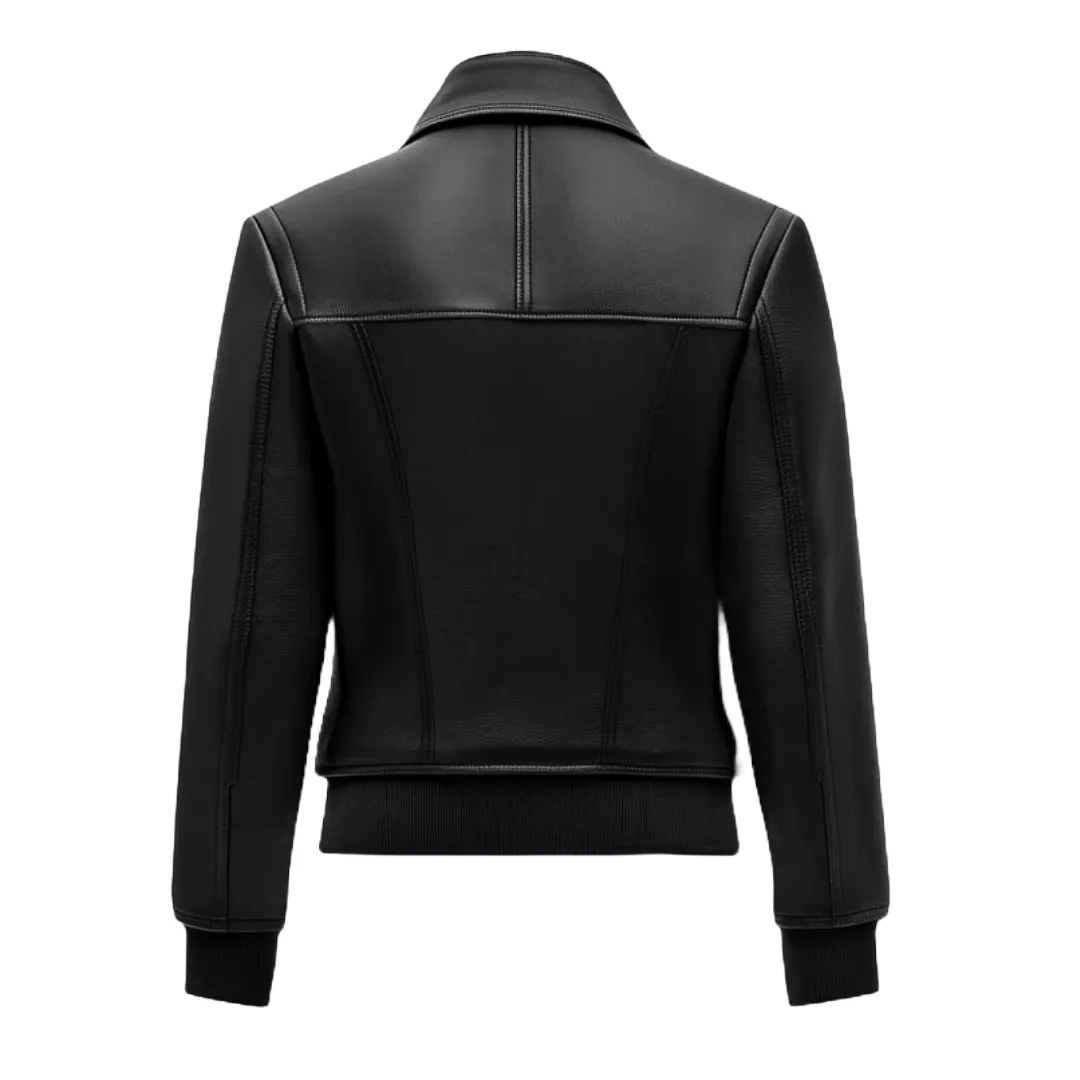 Black Bomber Jacket – Sleek Style in Handcrafted Leather | El Zoro