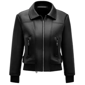 Black Bomber Jacket – Sleek Style in Handcrafted Leather | El Zoro