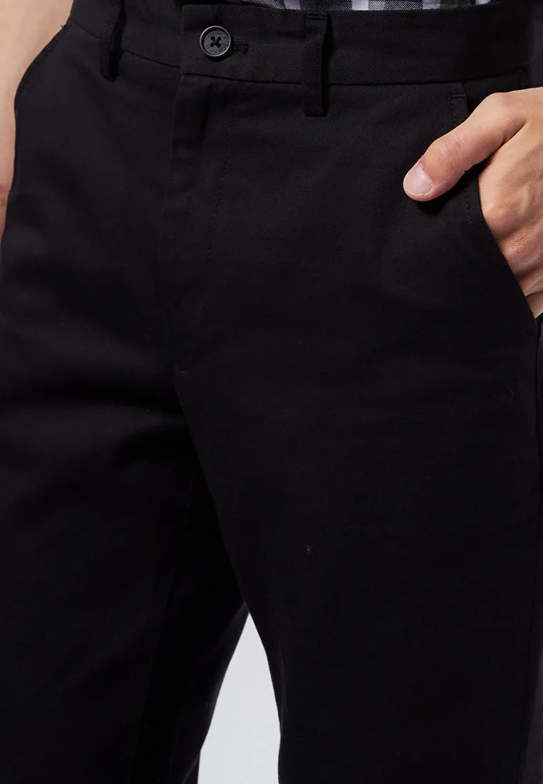 Black Regular Fit Chinos Pants