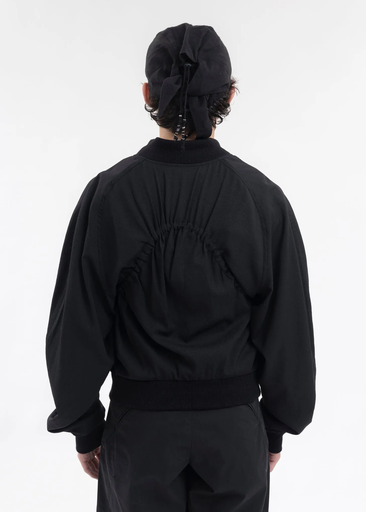 BLACK REVERSIBLE BOMBER JACKET
