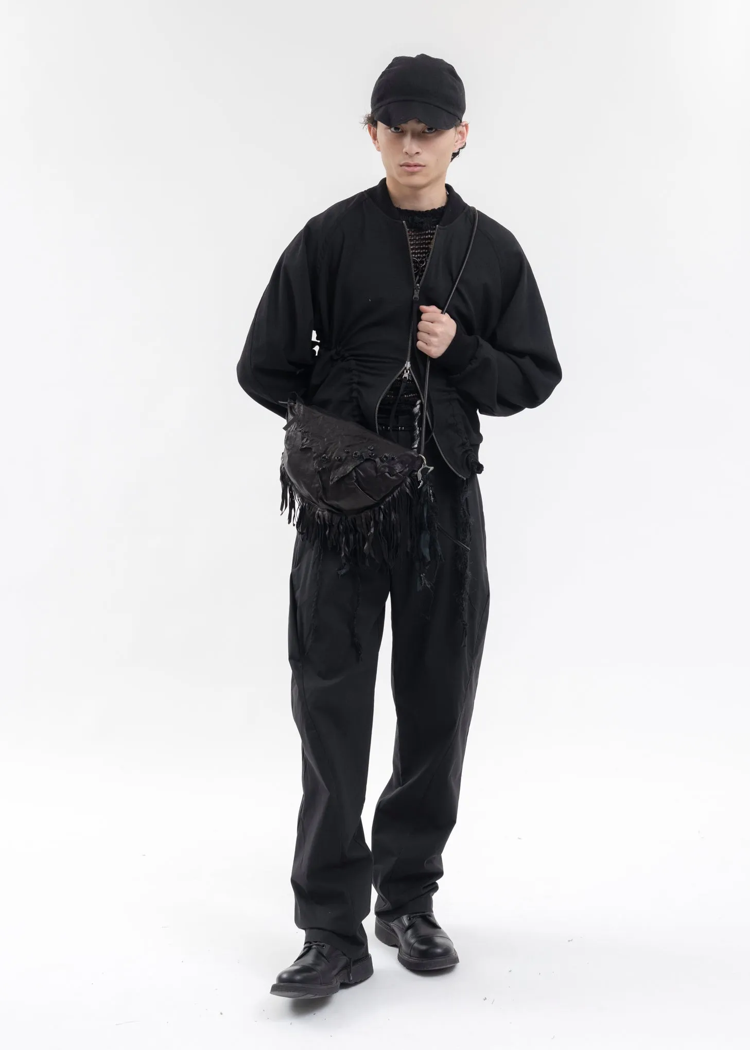 BLACK REVERSIBLE BOMBER JACKET