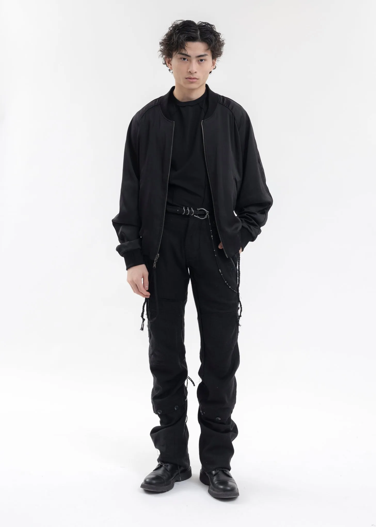 BLACK REVERSIBLE BOMBER JACKET