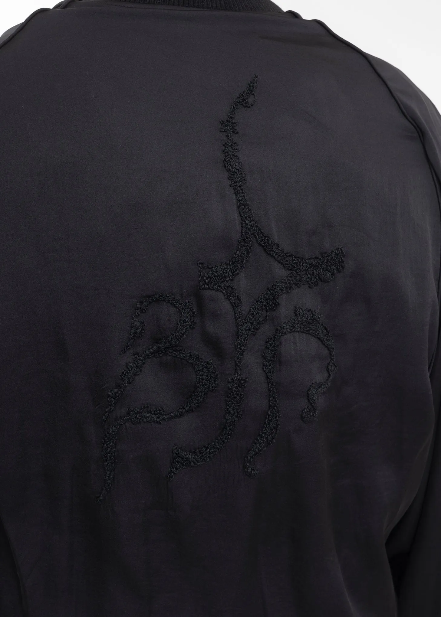BLACK REVERSIBLE BOMBER JACKET