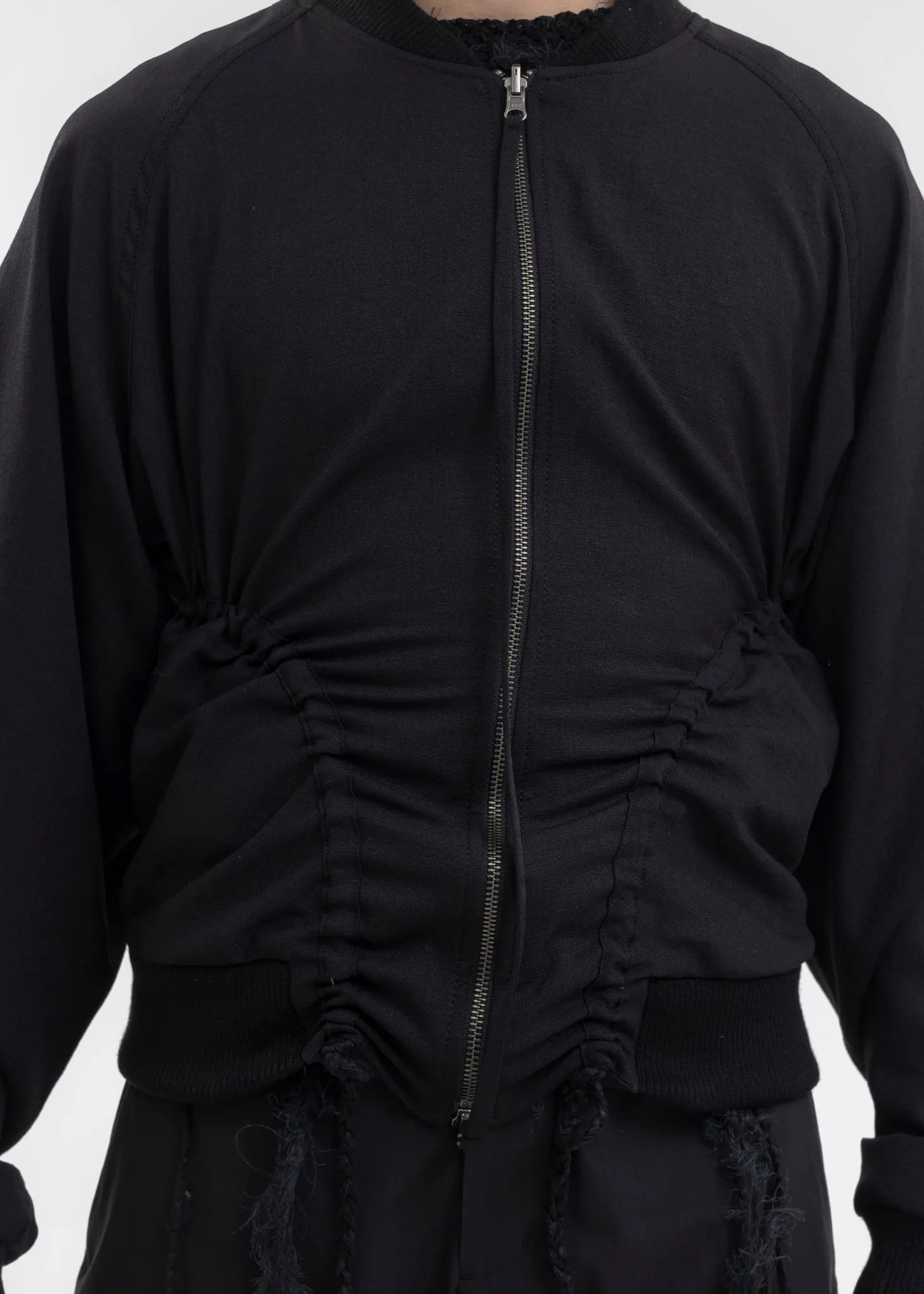 BLACK REVERSIBLE BOMBER JACKET
