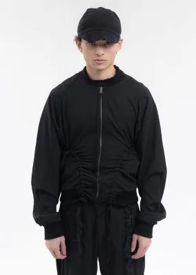 BLACK REVERSIBLE BOMBER JACKET