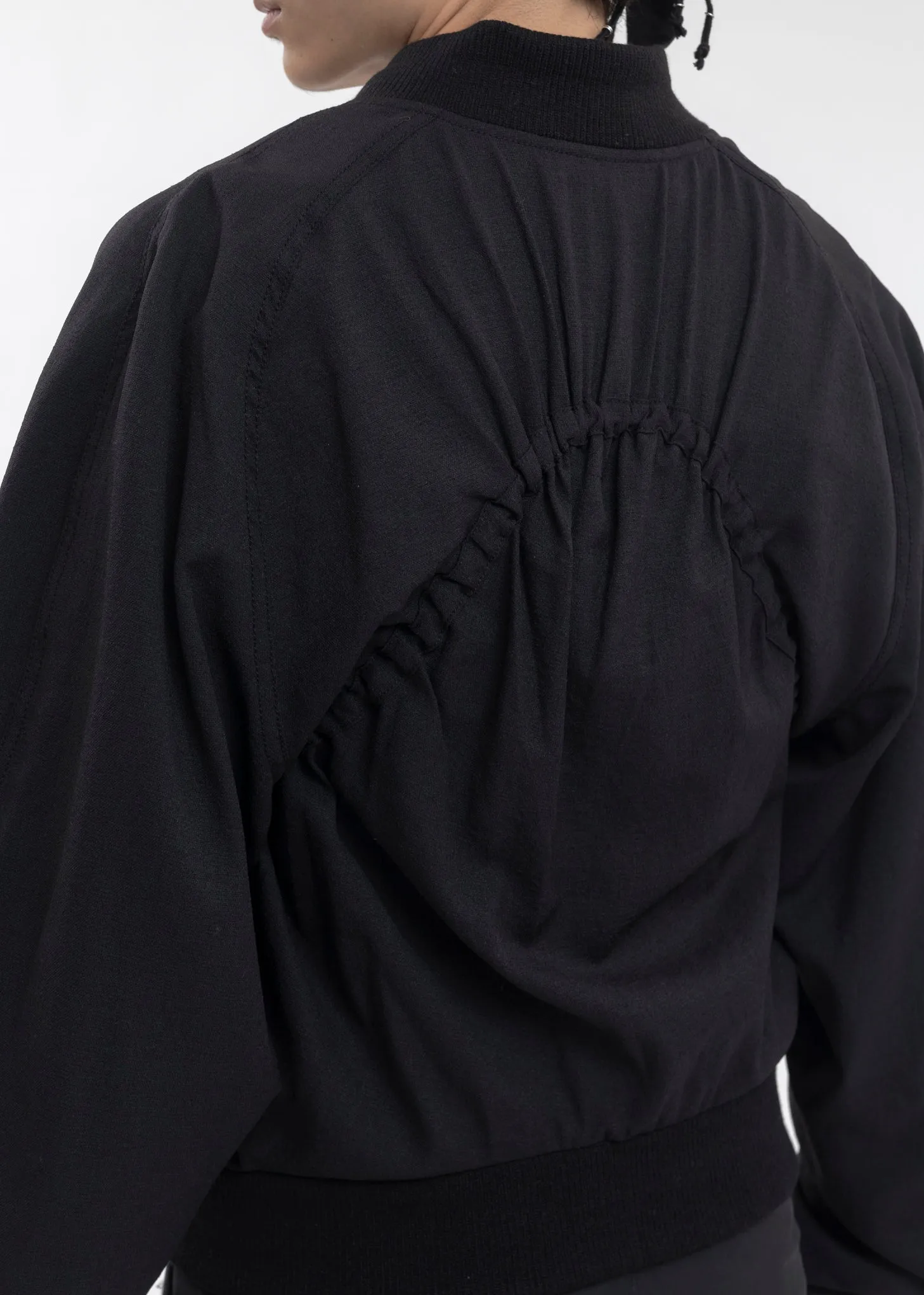 BLACK REVERSIBLE BOMBER JACKET