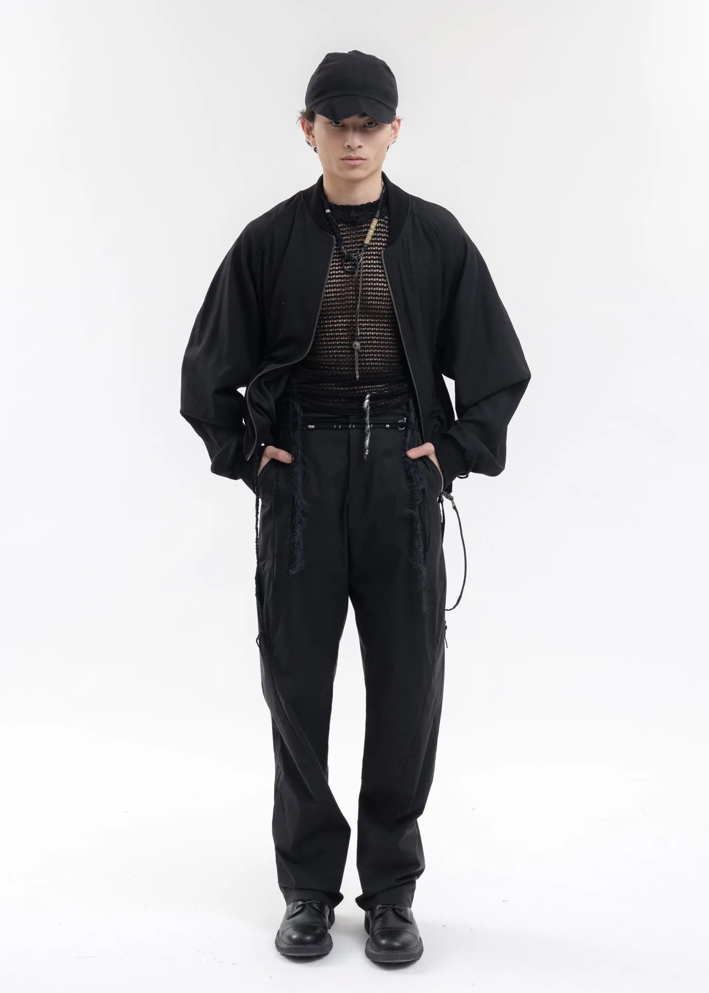 BLACK REVERSIBLE BOMBER JACKET