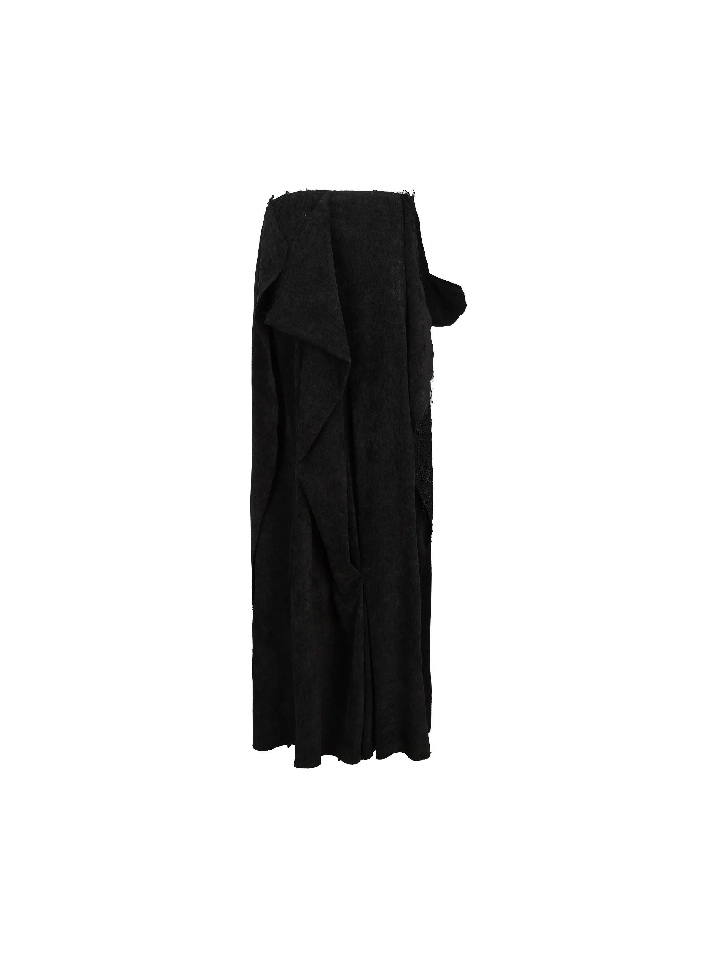 Black Velvet Lace Maxi Skirt