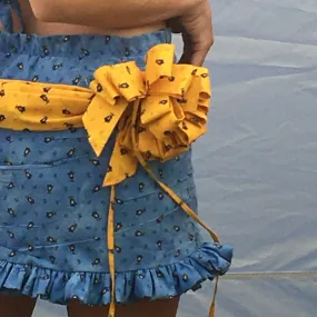 Blue and Yellow Multi Loop Gift Bow Skirt Surprise