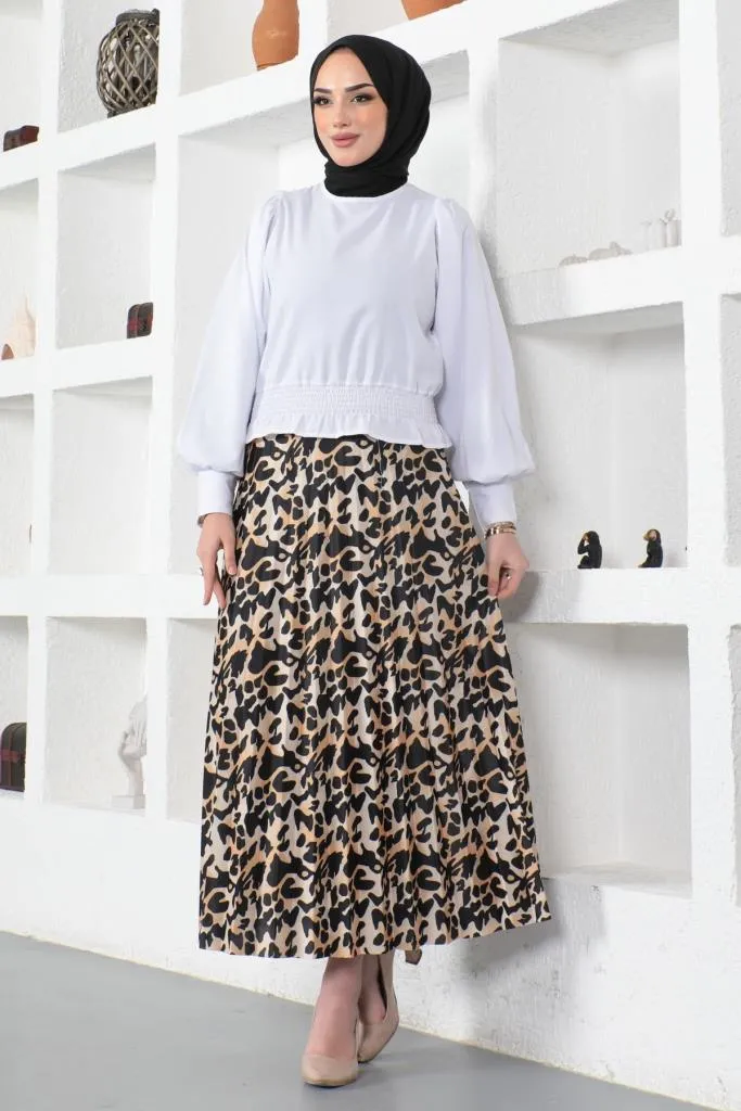 BNG Women Large Leopard Patterned Skirt Leopard - Clermont