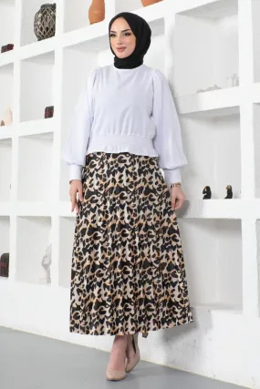 BNG Women Large Leopard Patterned Skirt Leopard - Clermont