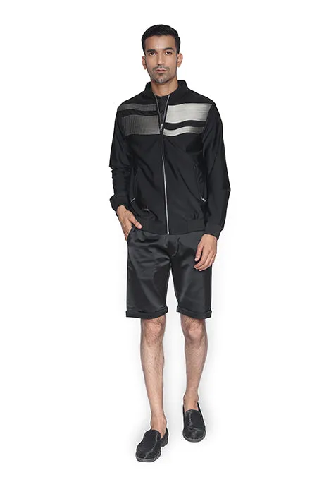 Bomber Jacket with Metal Detail
