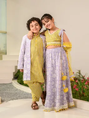 Boys Ethnic Motifs Printed Pure Cotton Kurta With Pyjamas Nahru Jacket
