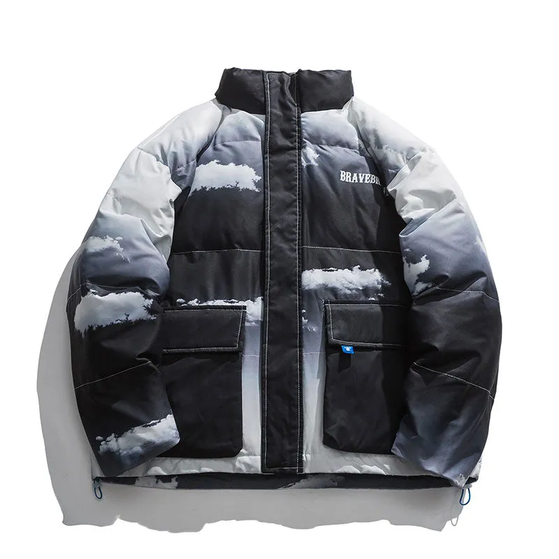 BRAVE BRAIN LAB HIGH NECK DYEING BOMBER JACKET