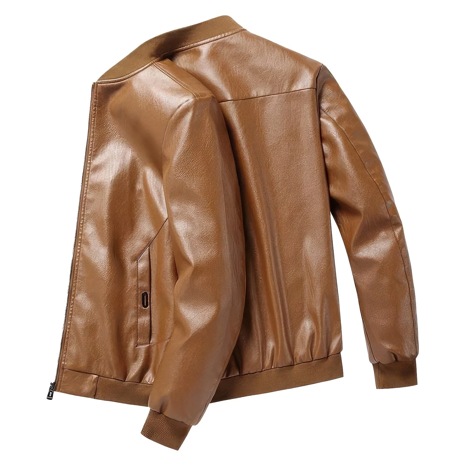 Brown Bomber Genuine Sheepskin Leather Jacket