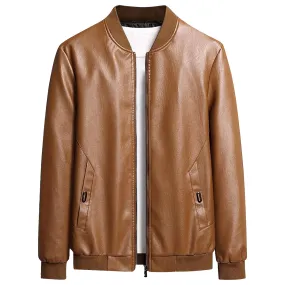 Brown Bomber Genuine Sheepskin Leather Jacket