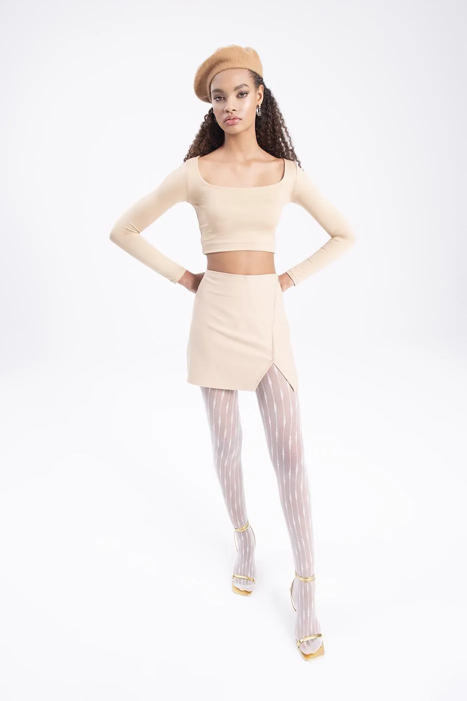 BSL Women Tight mini skirt with slit - Corigliano Calabro