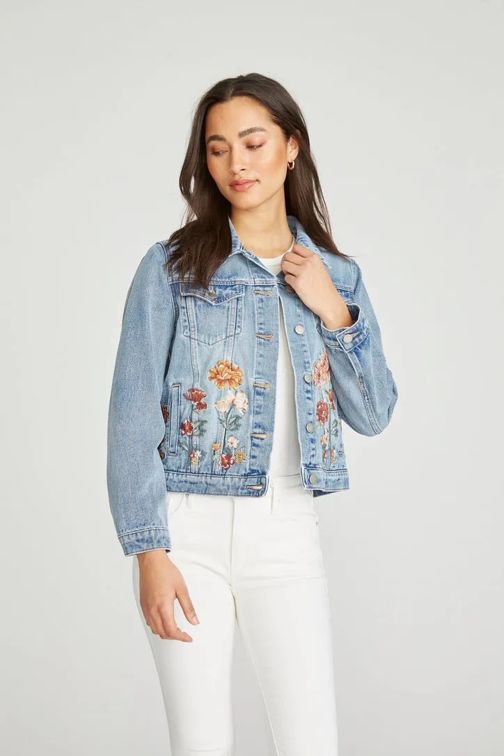 Carnation Garden Jean Jacket