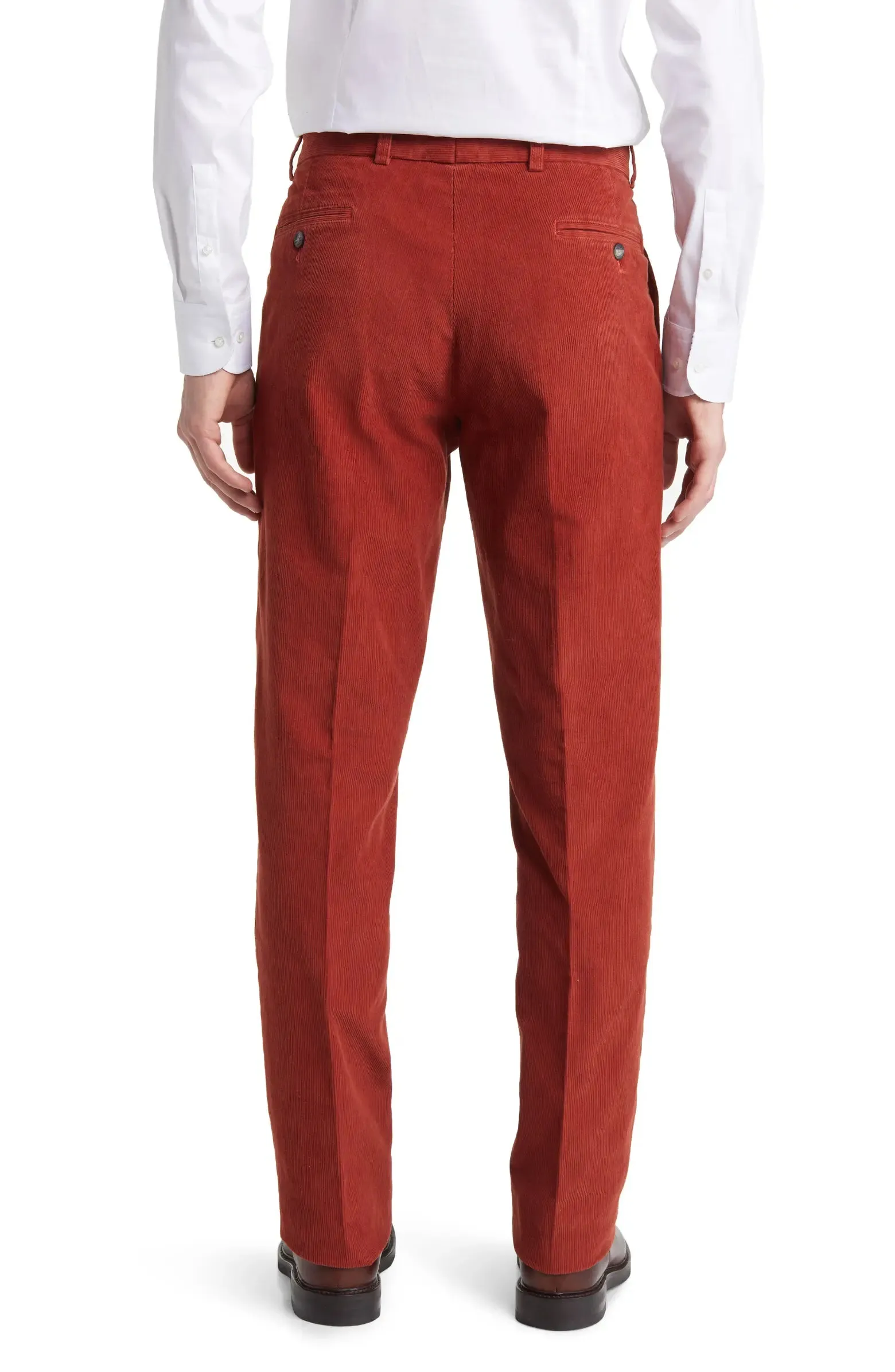 Charleston Khaki - Cotton Corduroy Chino Pant - Red