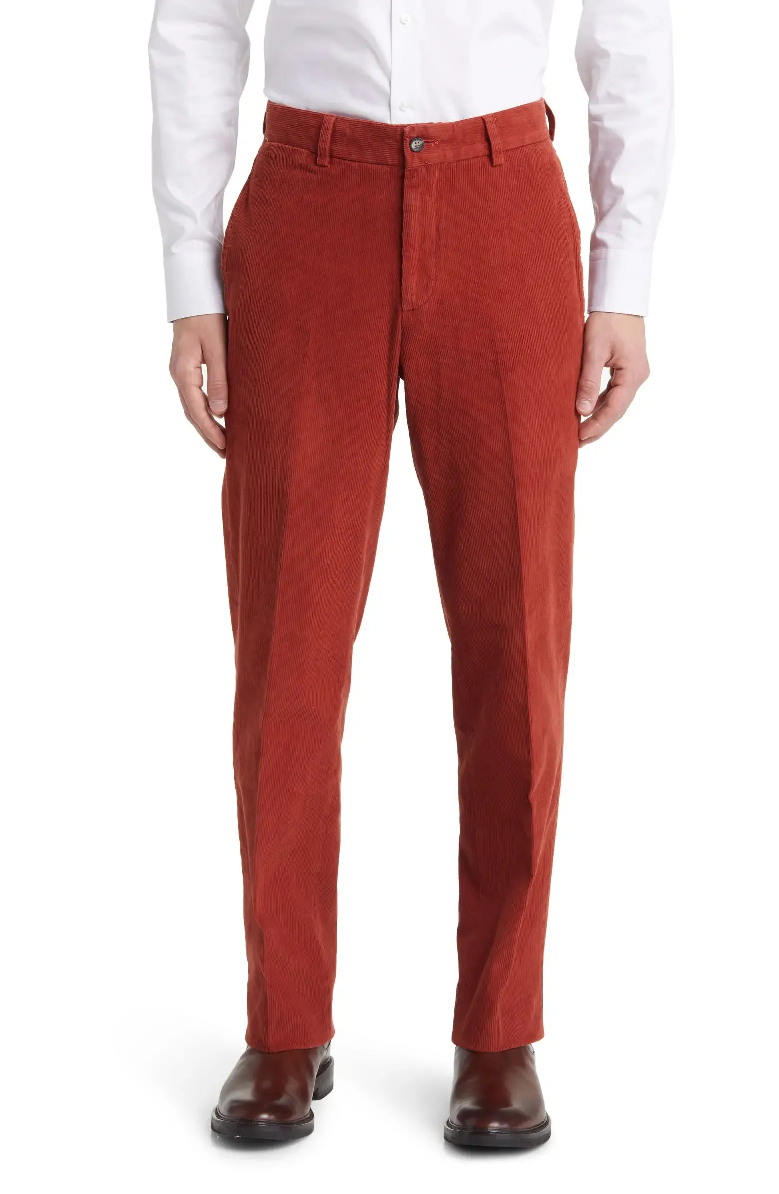 Charleston Khaki - Cotton Corduroy Chino Pant - Red