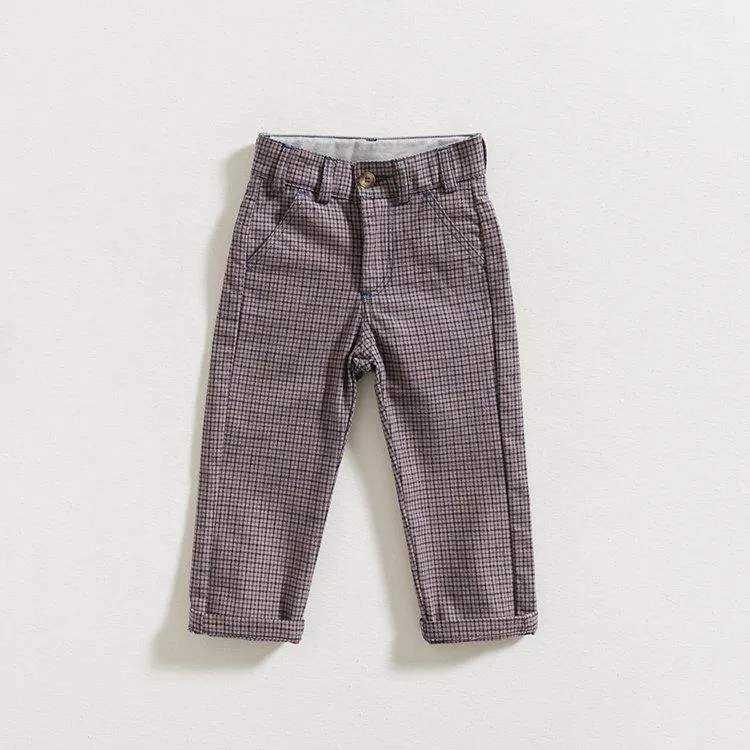CHINOS / VIOLET PIED-DE-POULE