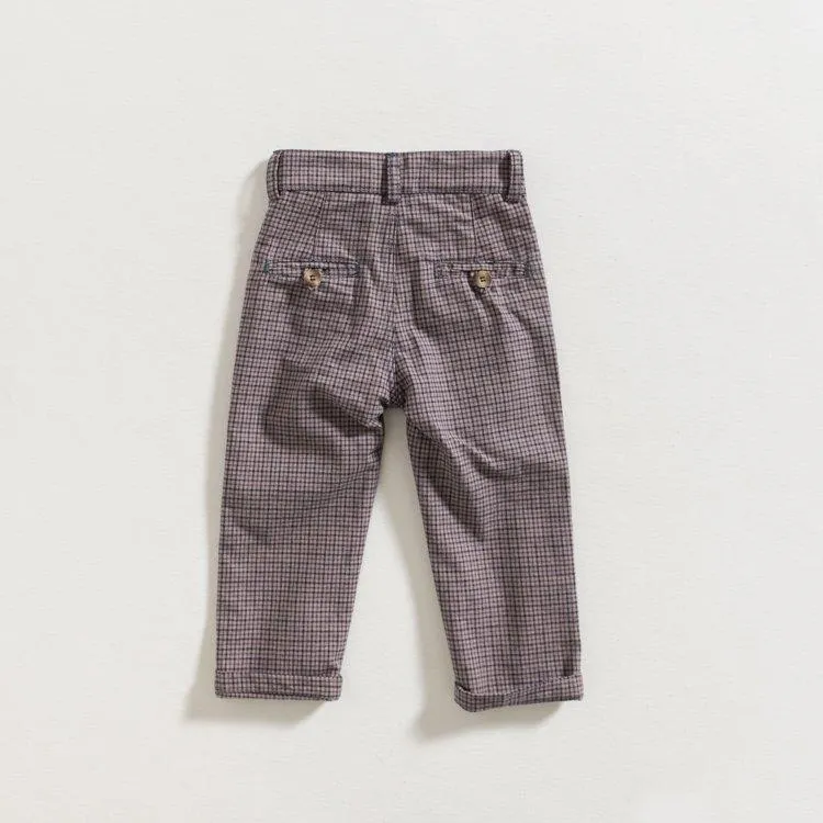 CHINOS / VIOLET PIED-DE-POULE