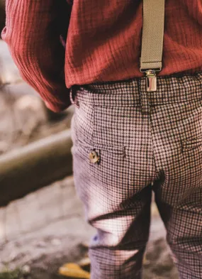 CHINOS / VIOLET PIED-DE-POULE