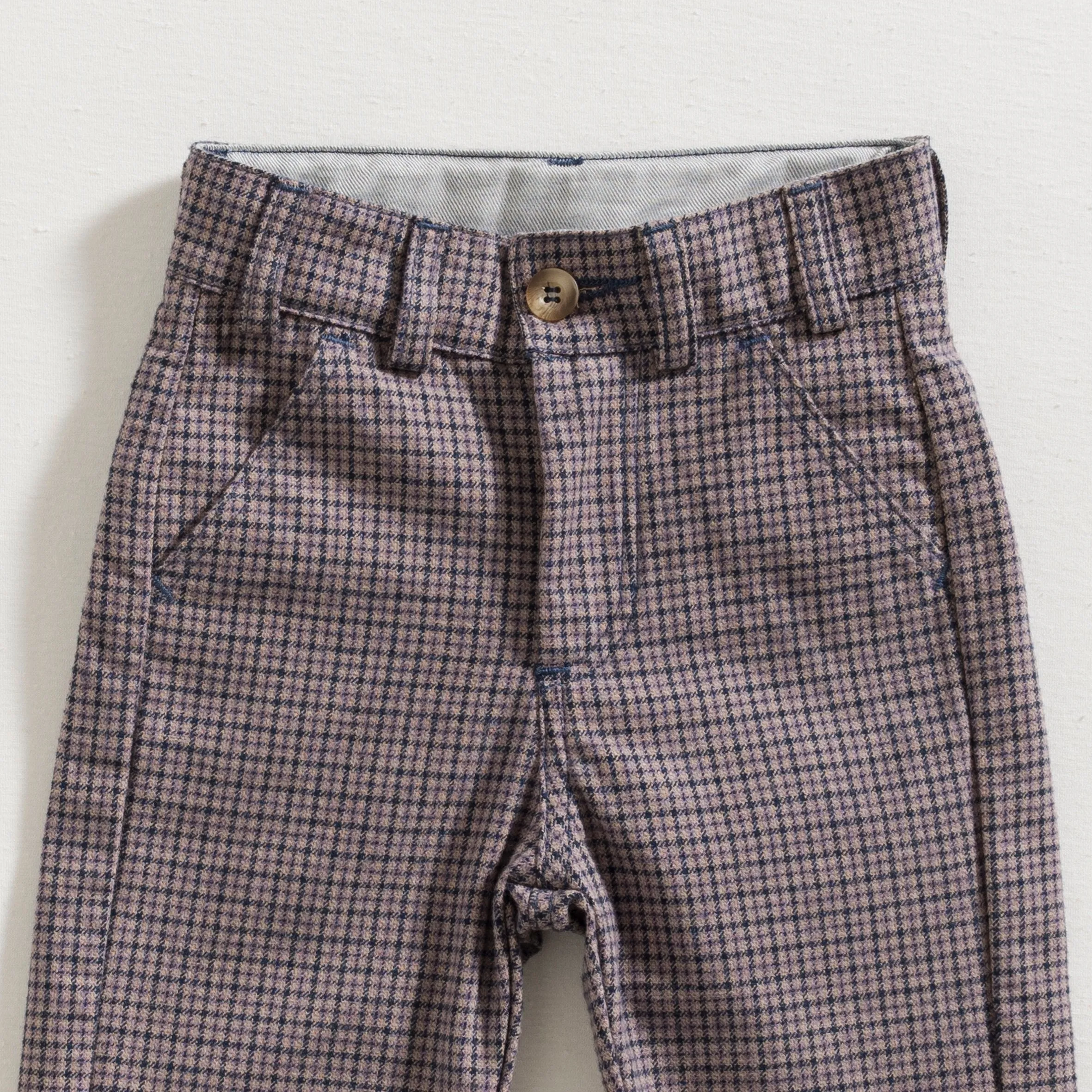CHINOS / VIOLET PIED-DE-POULE