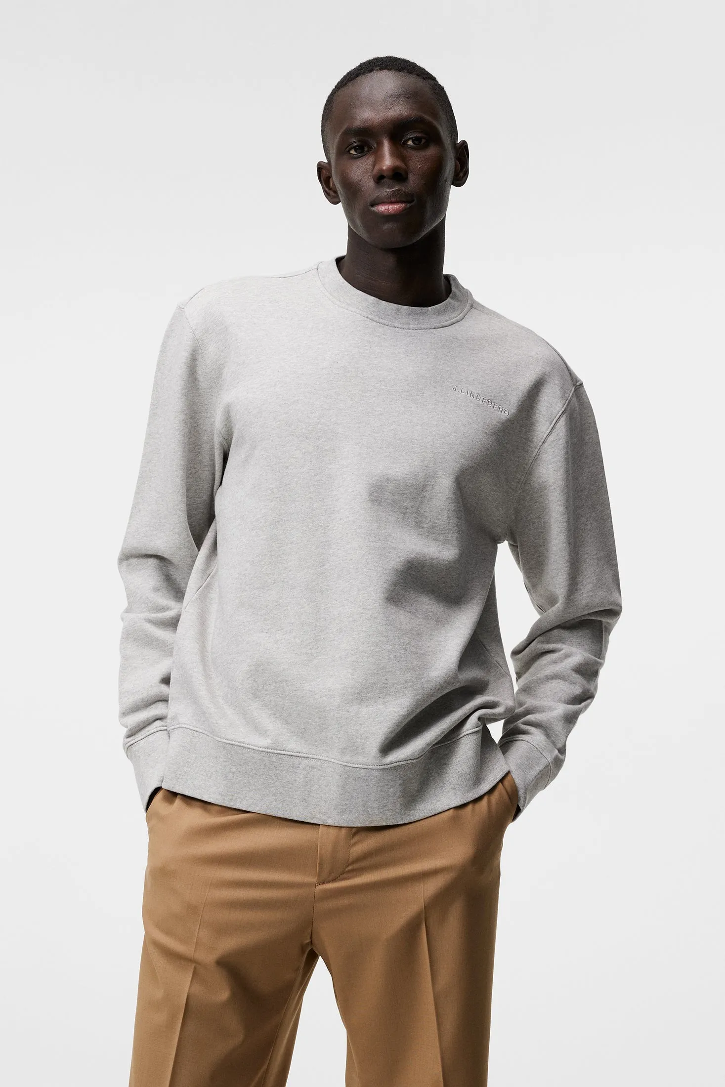 Chip Crew Neck Sweatshirt / Light Grey Melange