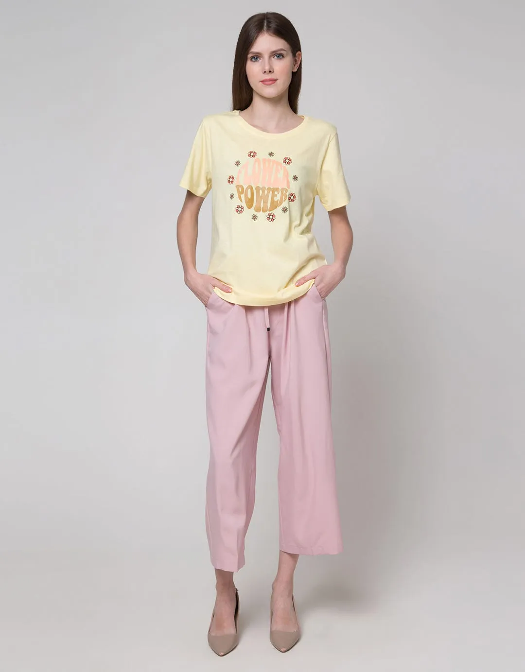 Connexion Long Pants Crop Slim Tie