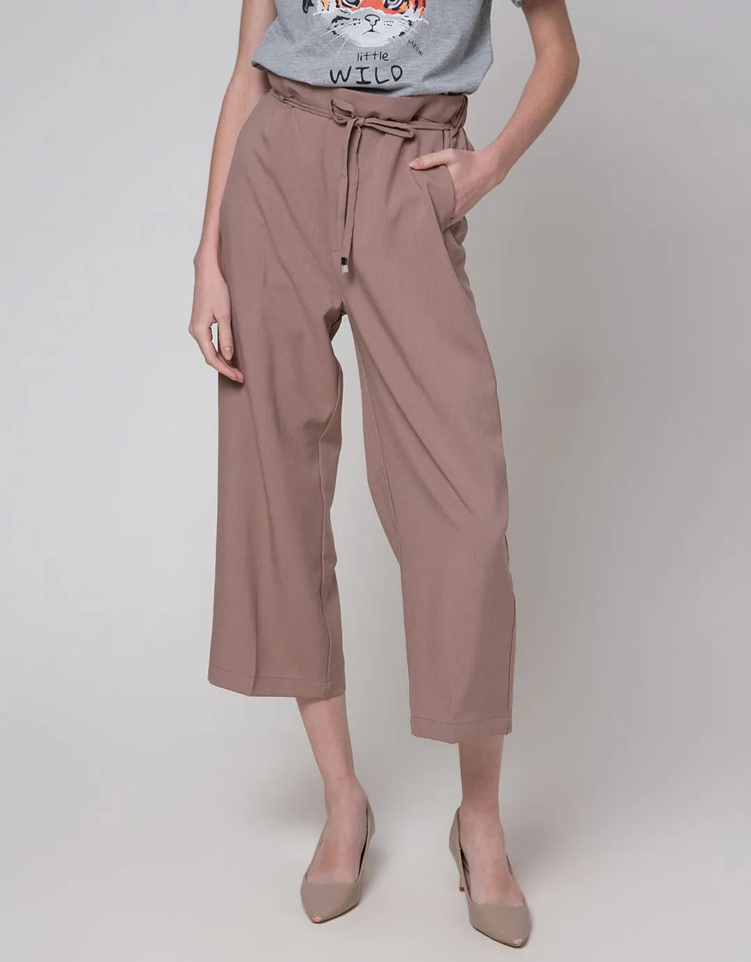 Connexion Long Pants Crop Slim Tie
