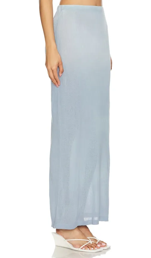 COTTON CITIZEN The Rio Maxi Skirt in Baby Blue