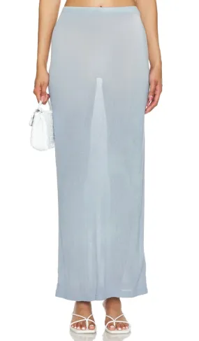 COTTON CITIZEN The Rio Maxi Skirt in Baby Blue