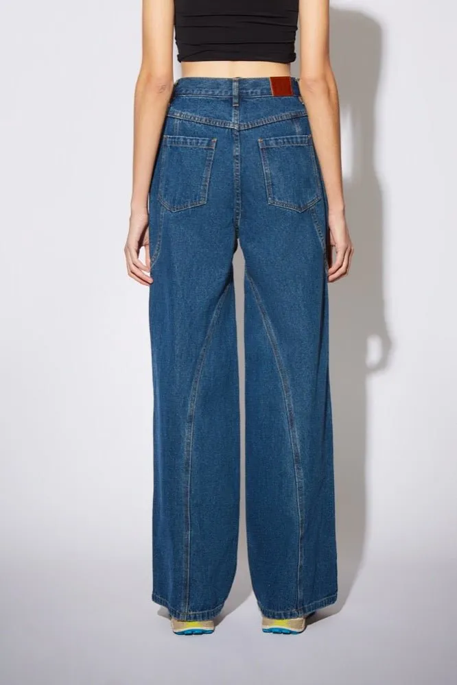 Dark Blue Twisted Seam Jeans
