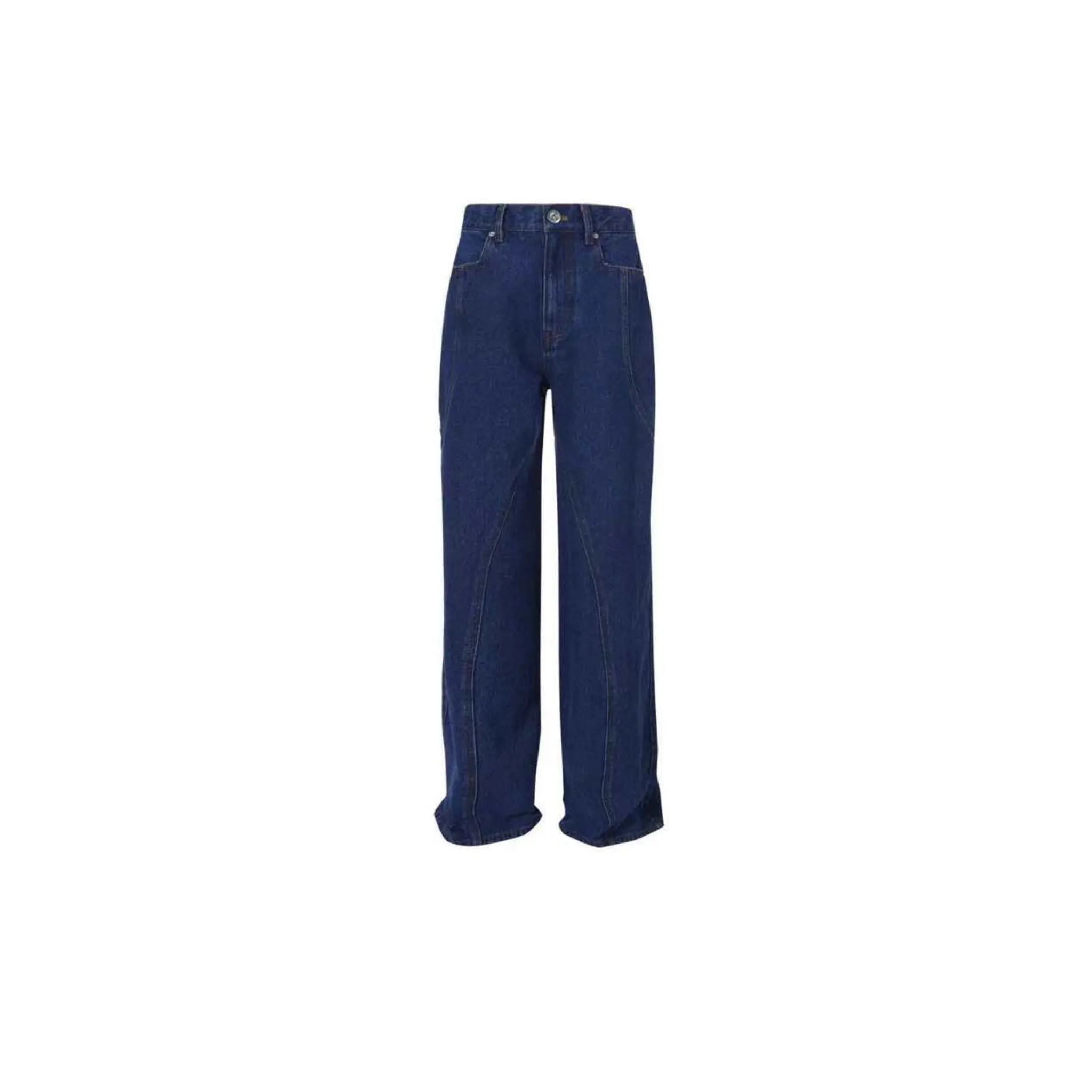 Dark Blue Twisted Seam Jeans