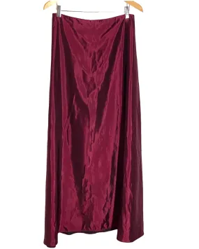 Dark Winter Burgundy Shimmer Maxi Skirt