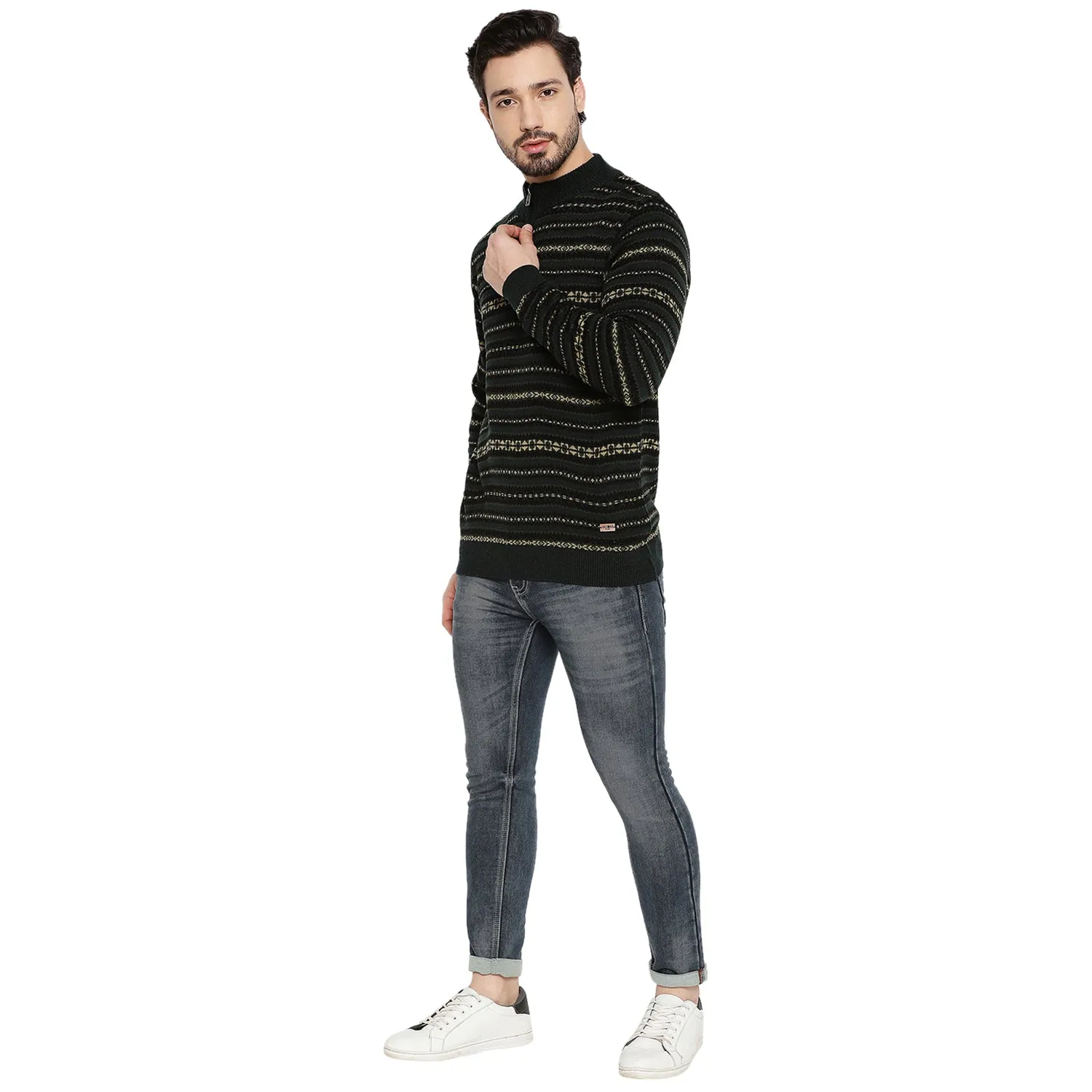 Duke Stardust Men Full Sleeve Half Zip Sweater (SDS2078)