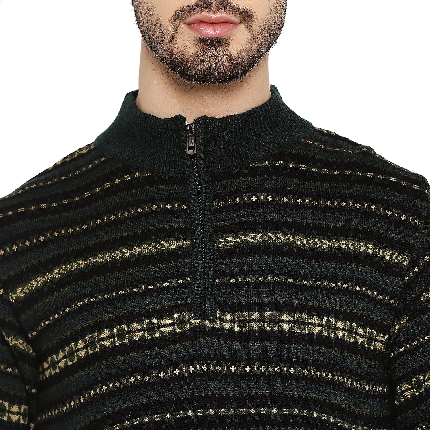 Duke Stardust Men Full Sleeve Half Zip Sweater (SDS2078)